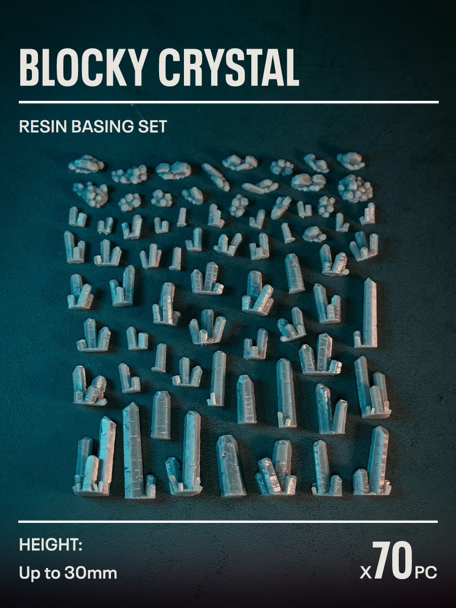 70x Resin Models - Blocky Crystal - Epic Basing