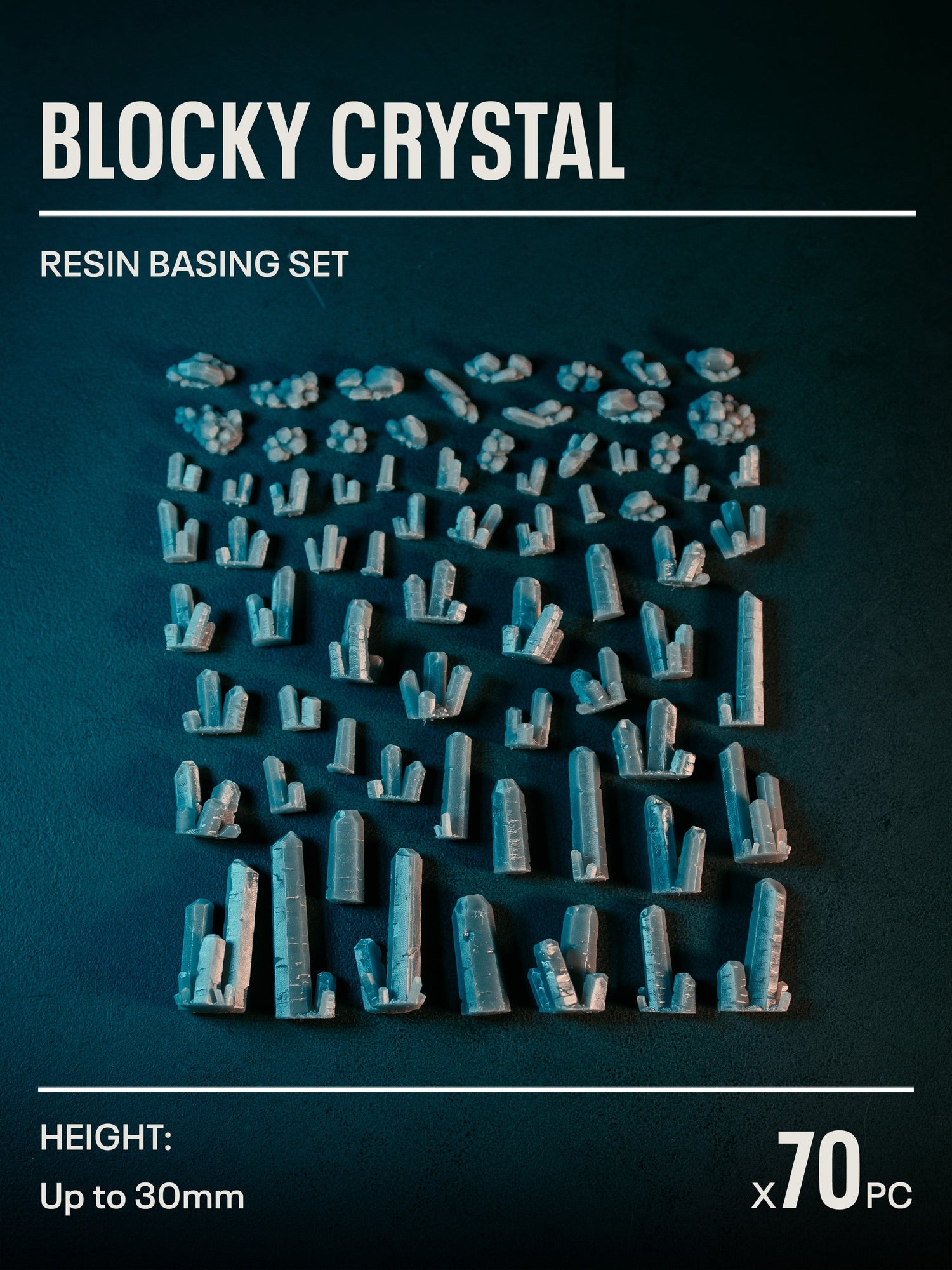 70x Resin Models - Blocky Crystal - Epic Basing