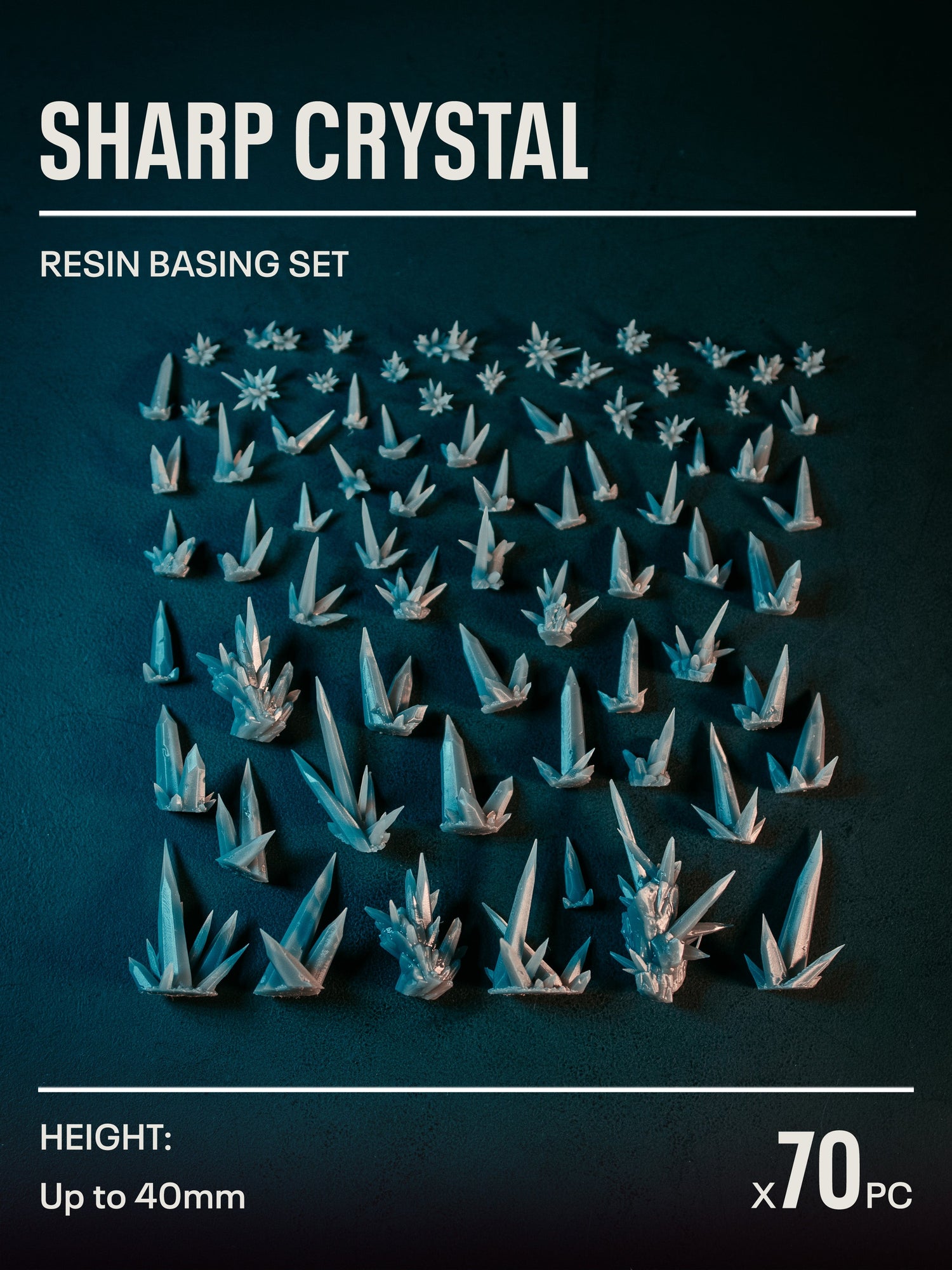 70x Resin Models - Sharp Crystal - Epic Basing