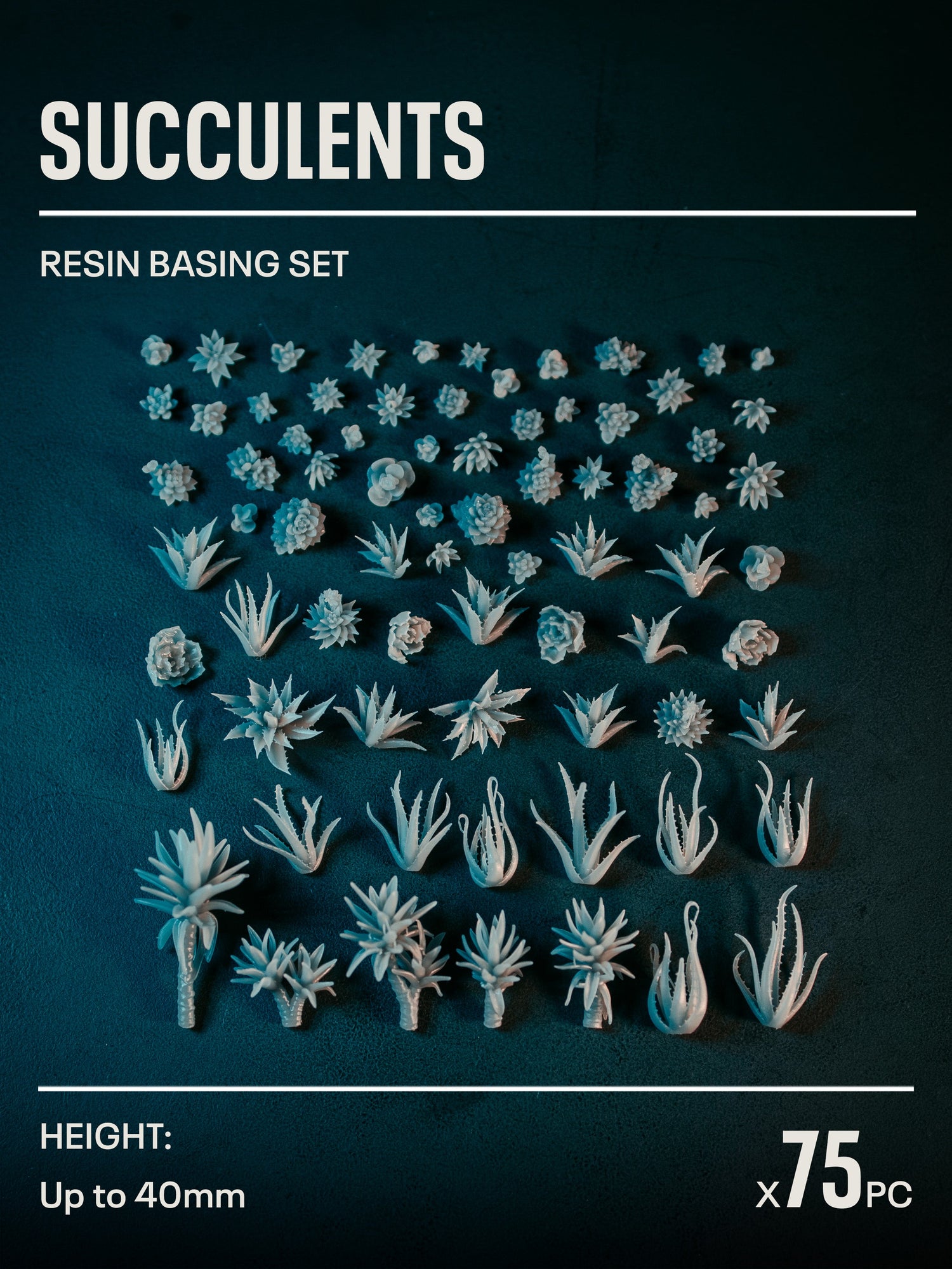 75x Resin Models - Succulents - Epic Basing