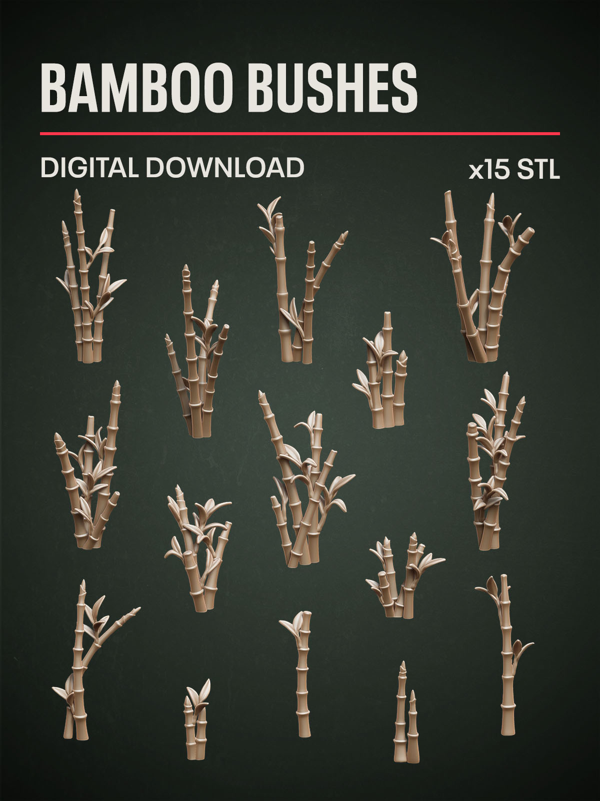 Digital Download - Bamboo Bushes STL