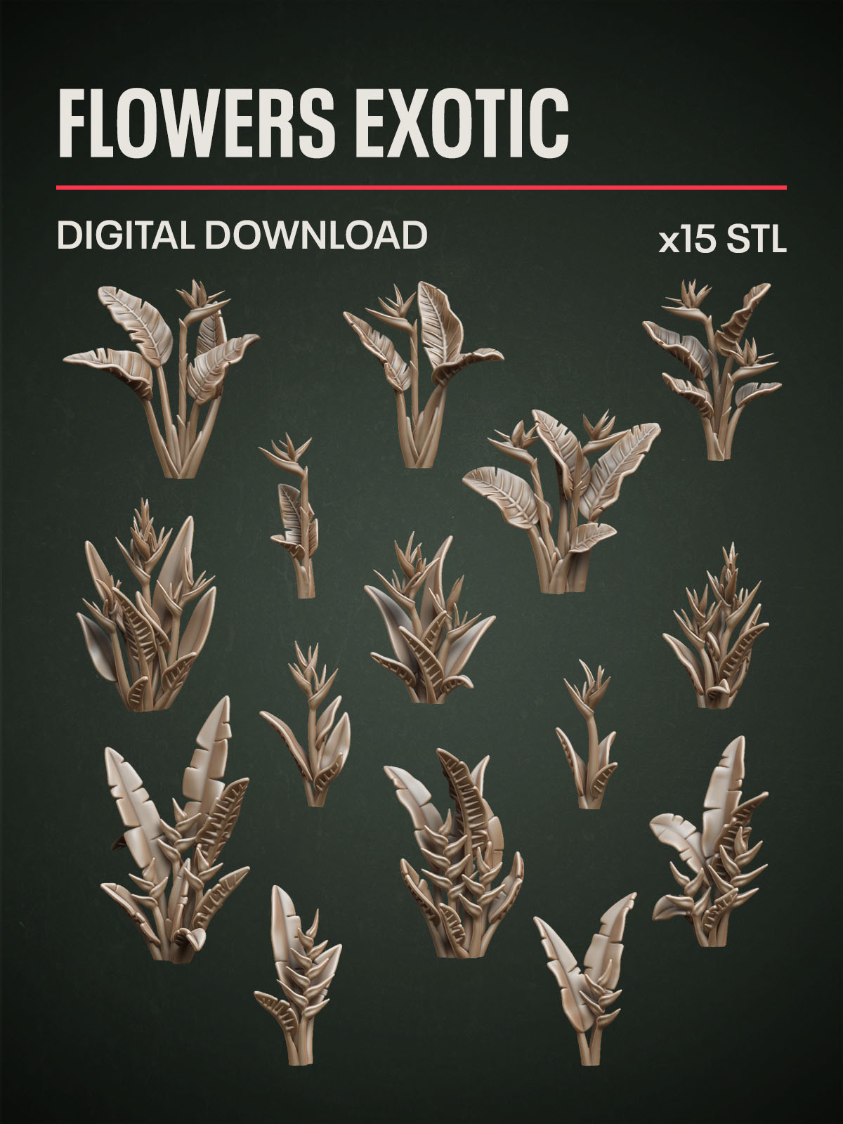 Digital Download - Flowers Exotic STL