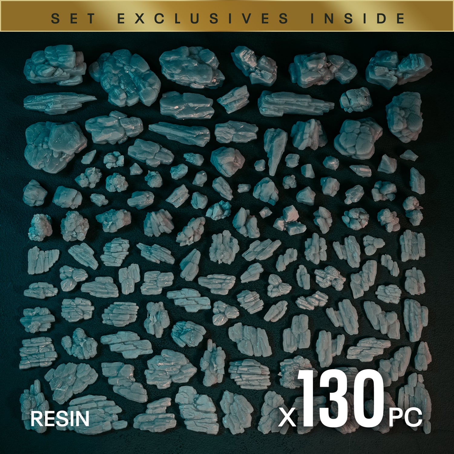 GRANITE SHIELD - Resin Miniature Basing Set (130pc)