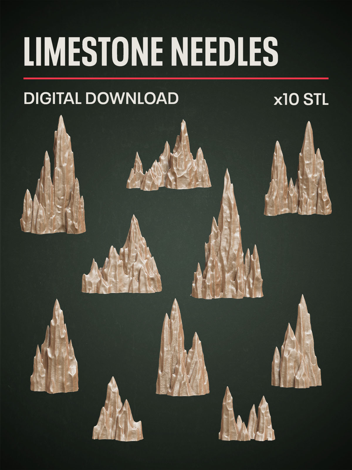 Digital Download - Limestone Needles STL