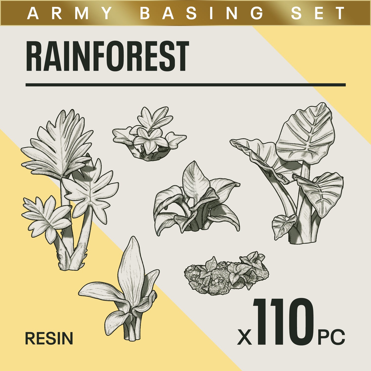 RAINFOREST - Resin Miniature Basing Set (110pc)