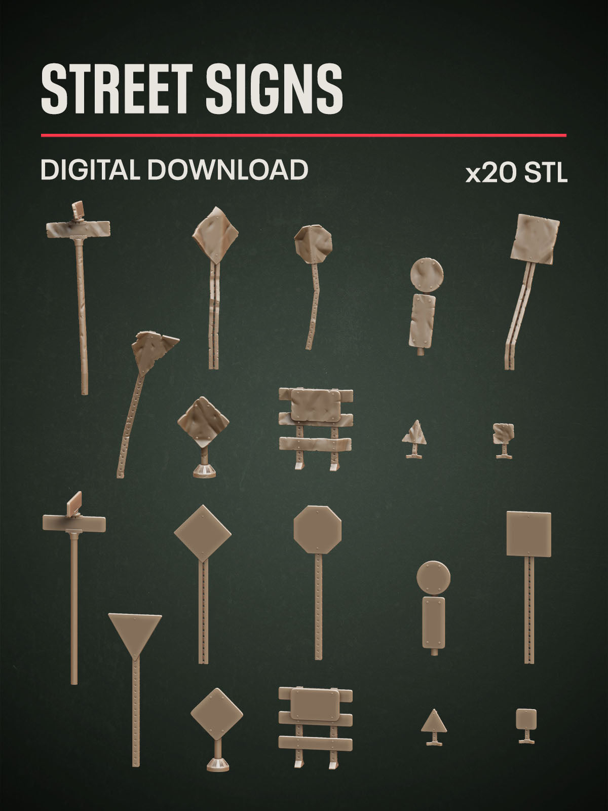 Digital Download - Street Signs STL