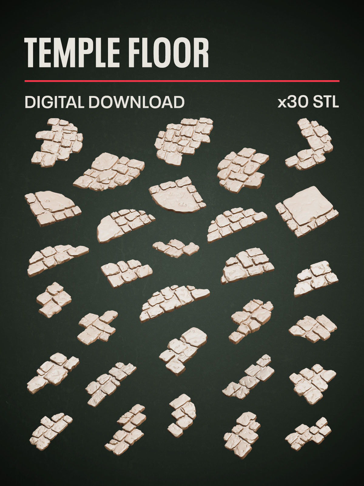 Digital Download - Temple Floor STL