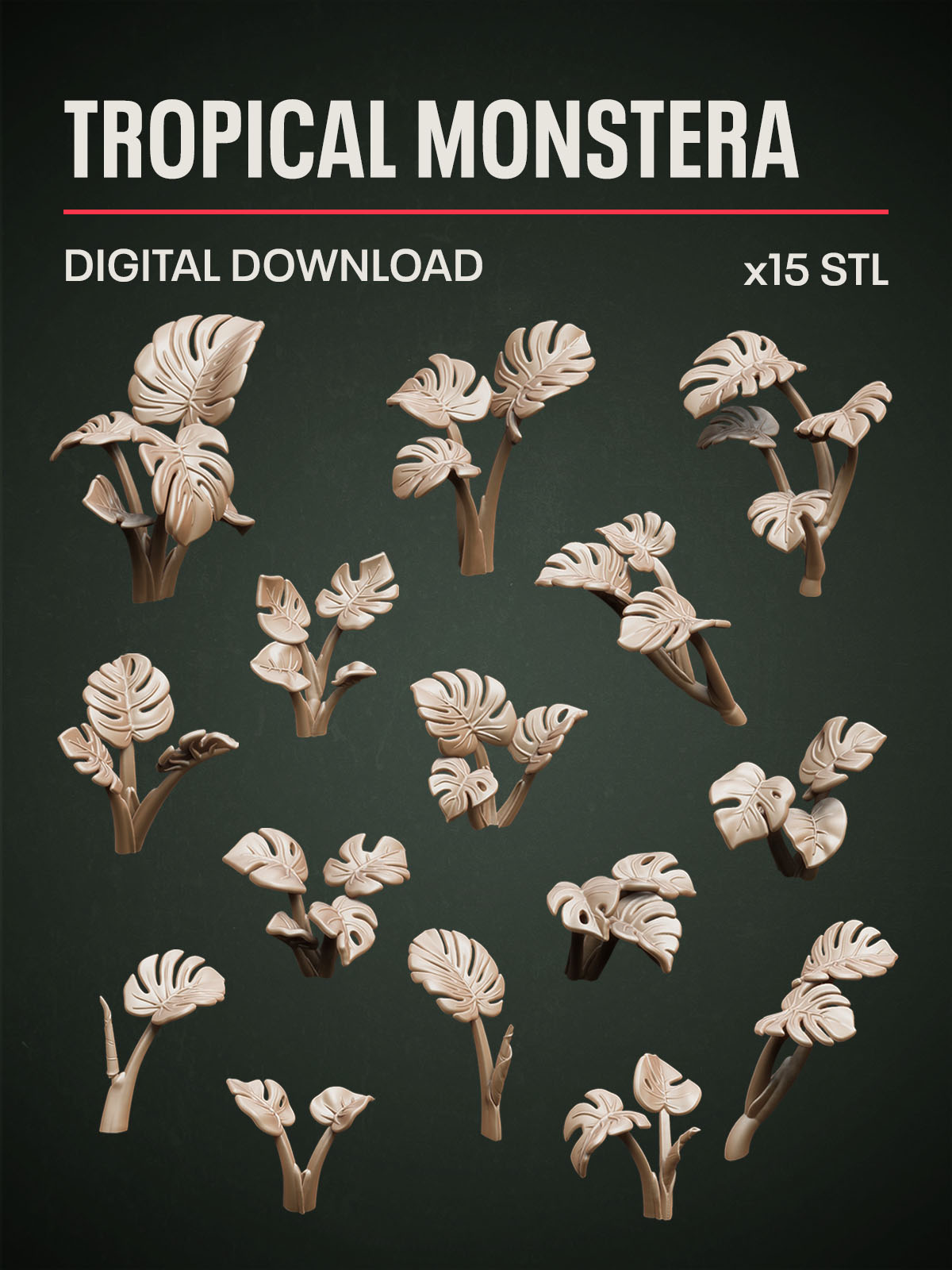 Digital Download - Tropical Monstera STL