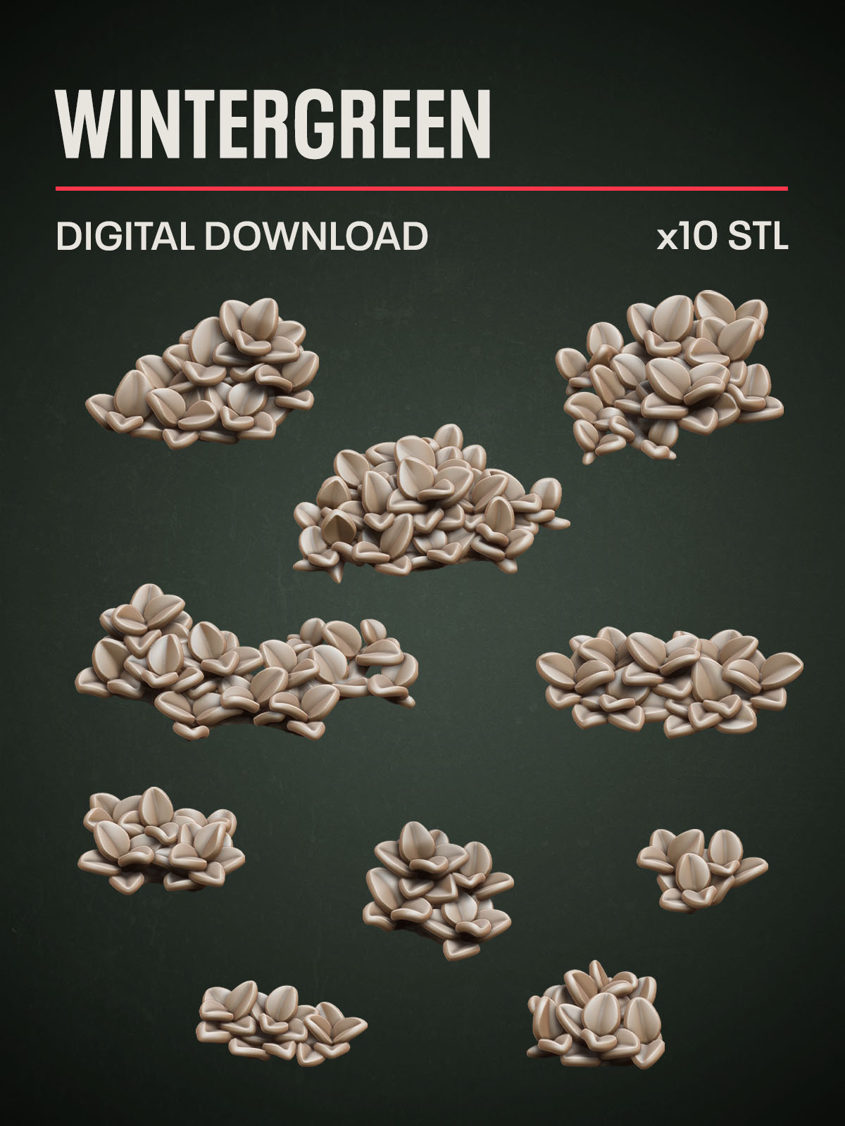 Digital Download - Wintergreen Tufts STL