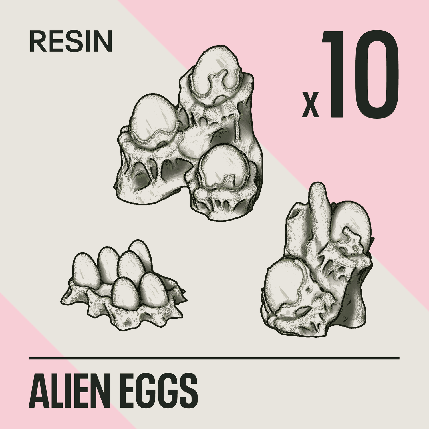 ALIEN EGGS - Resin Basing Bits - Epic Basing