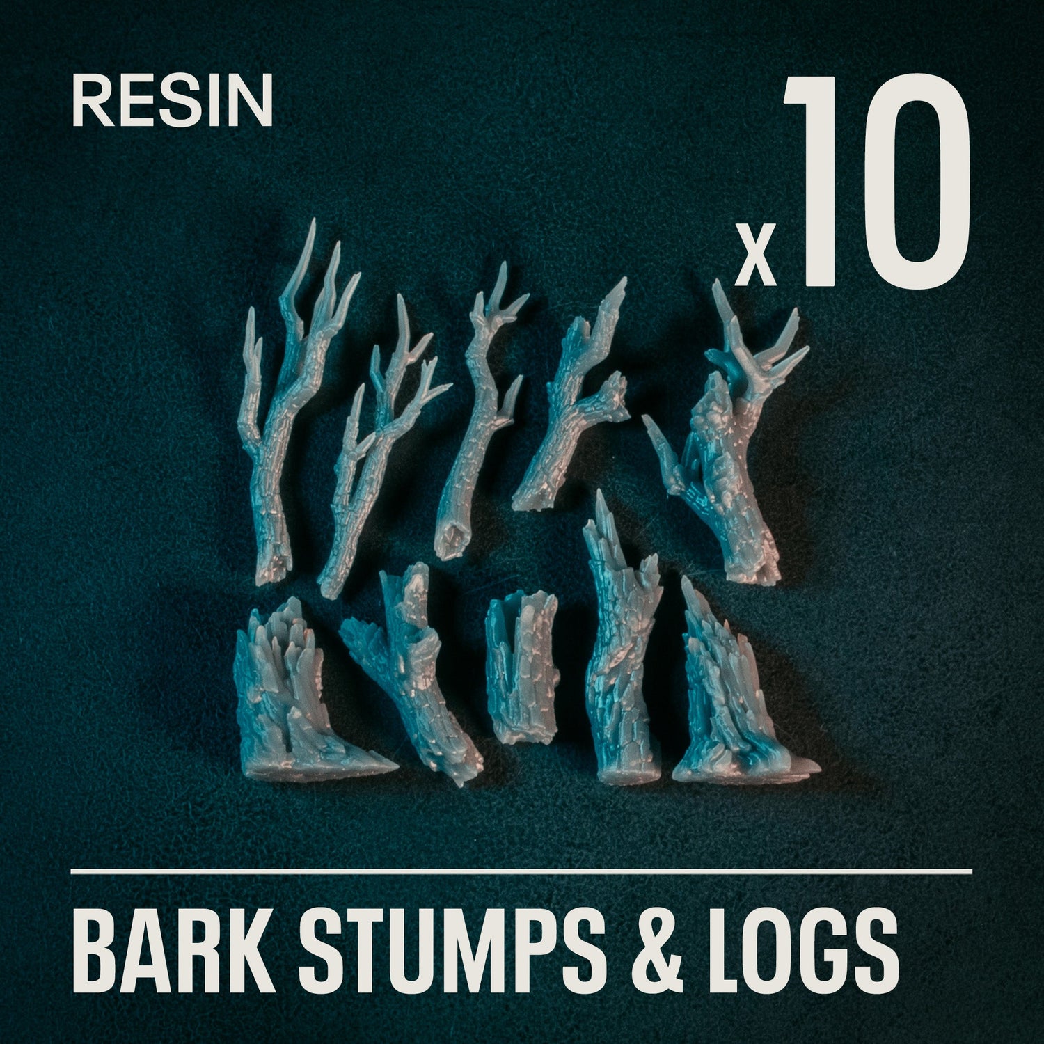 BARK STUMPS & LOGS - Resin Basing Bits - Epic Basing