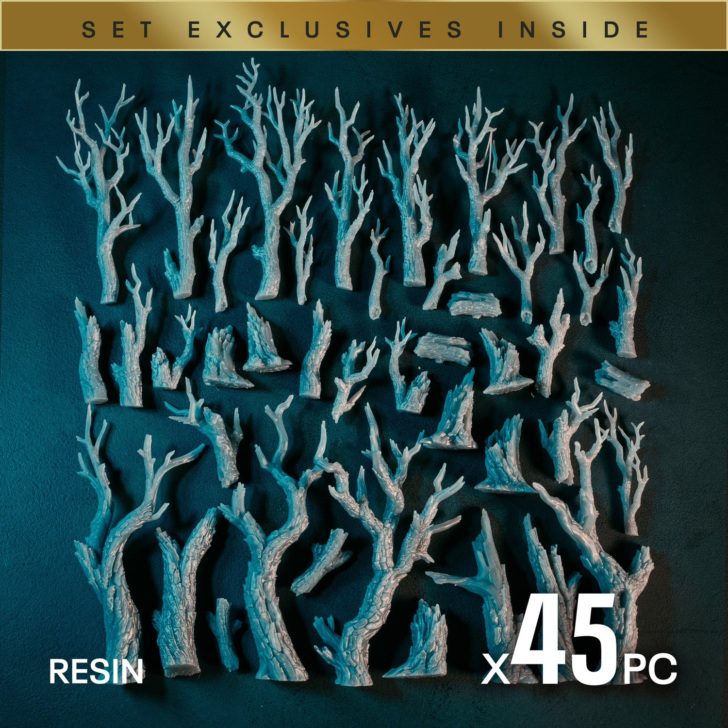 BARKWOOD - Resin Miniature Basing Set (45pc) - Epic Basing