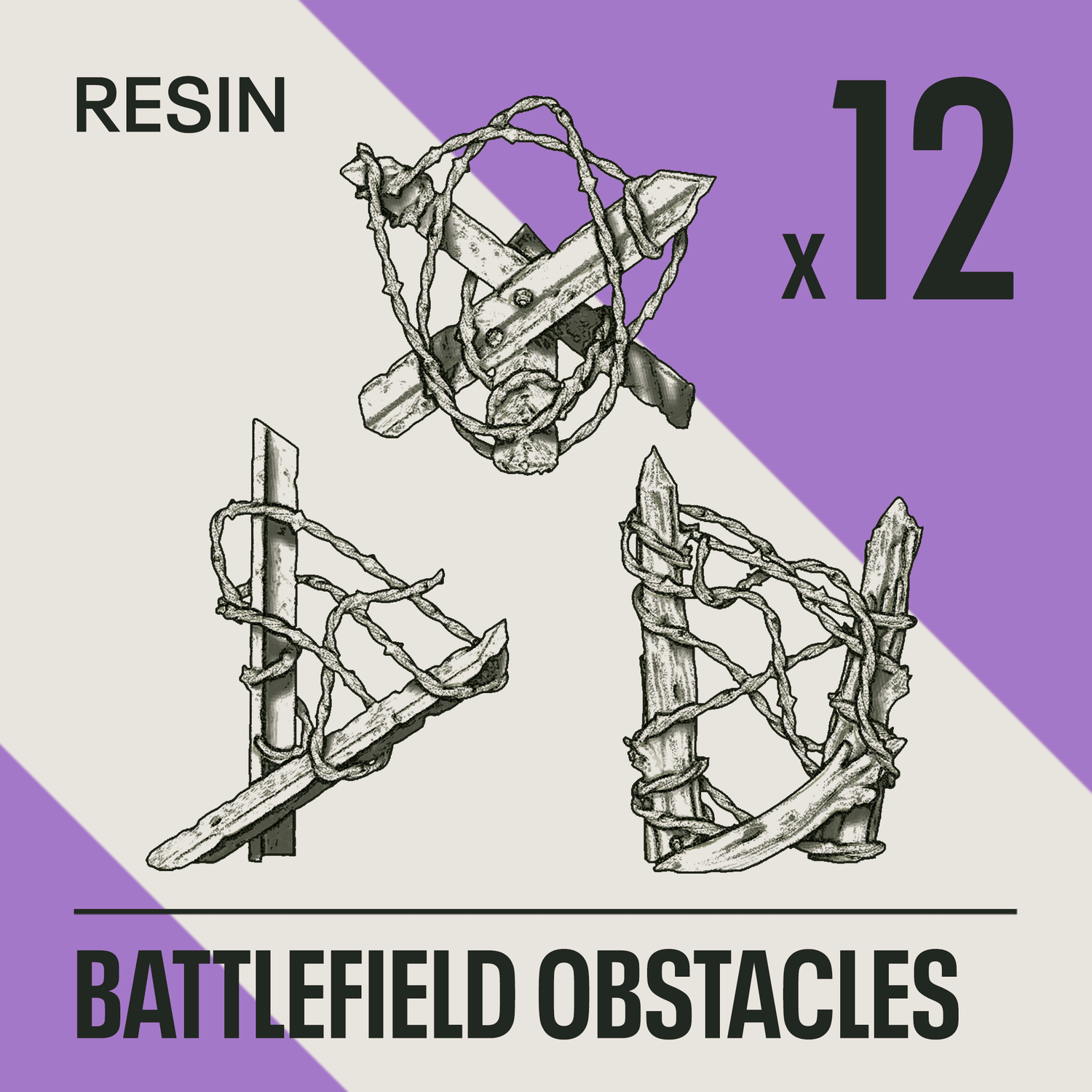 BATTLEFIELD OBSTACLES - Resin Basing Bits - Epic Basing