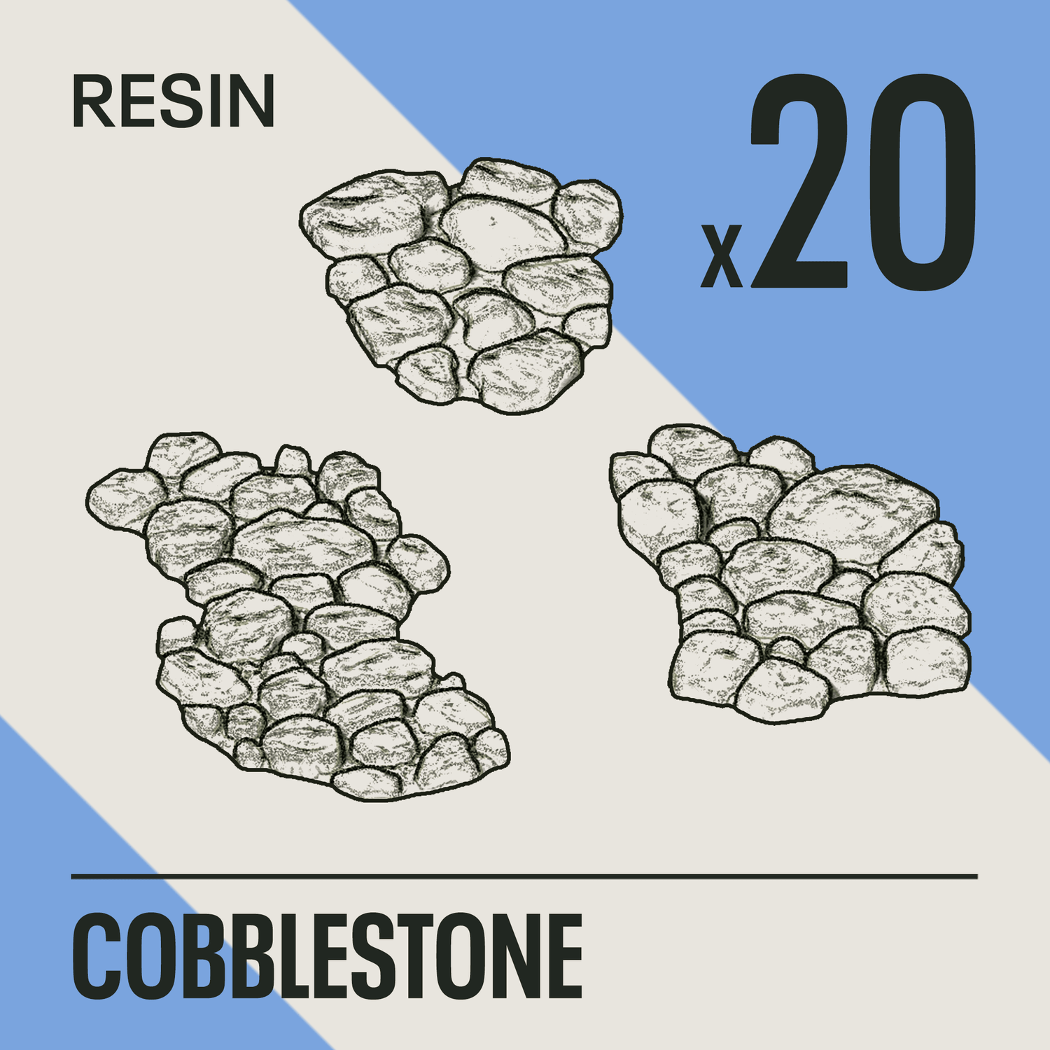 COBBLESTONE - Resin Basing Bits - Epic Basing