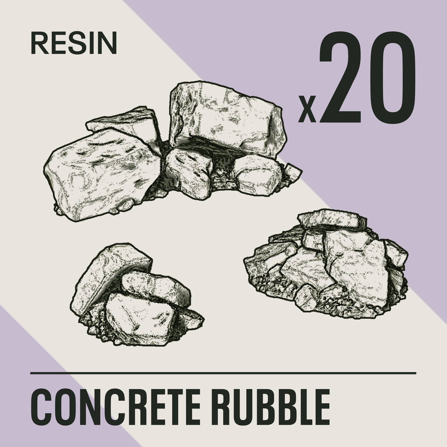 CONCRETE RUBBLE - Resin Basing Bits - Epic Basing