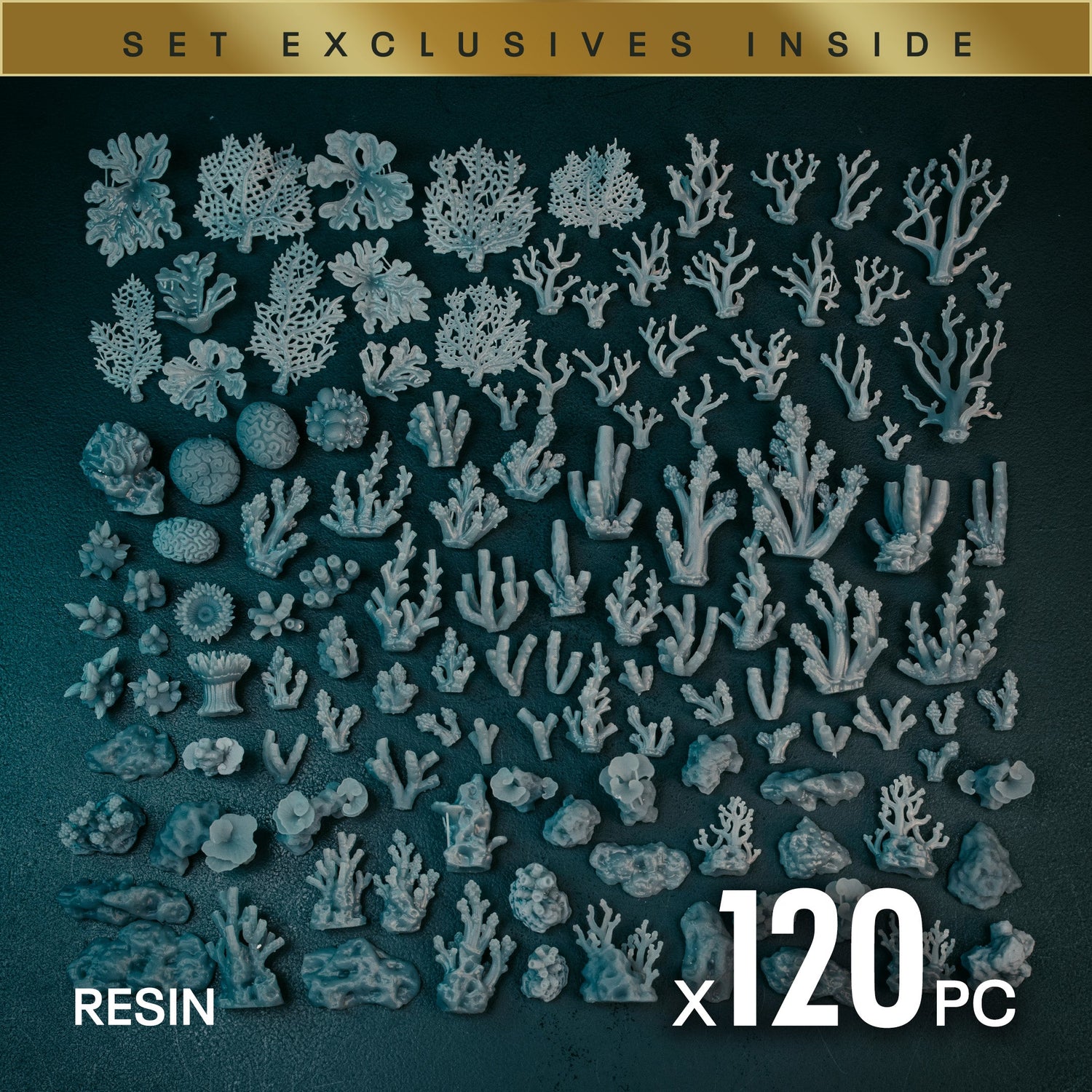 CORAL REEF - Resin Miniature Basing Set (120pc) - Epic Basing