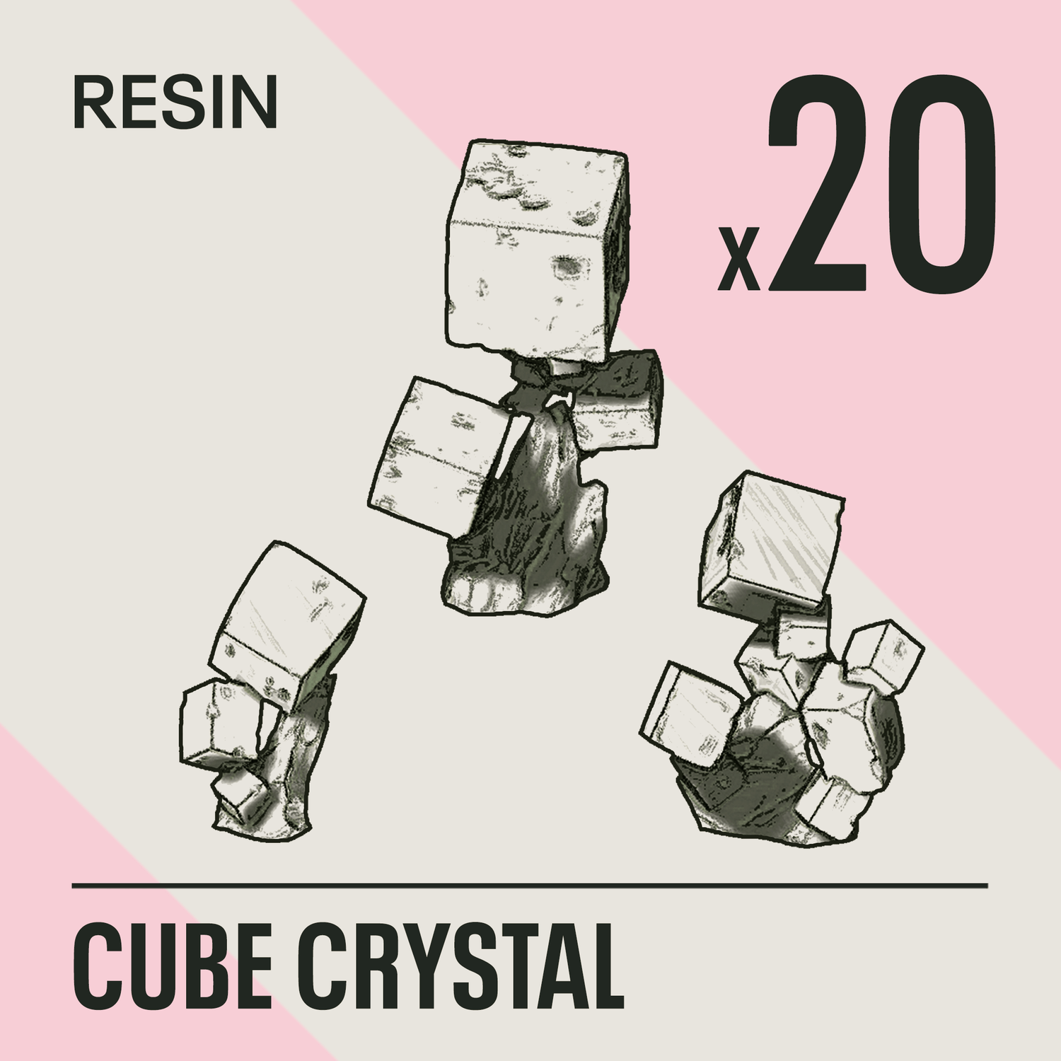 CUBE CRYSTAL - Resin Basing Bits - Epic Basing
