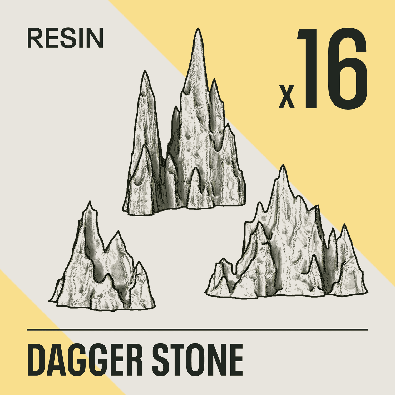 DAGGER STONE - Resin Basing Bits - Epic Basing