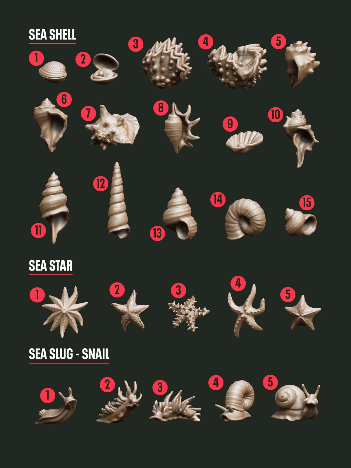 DIGITAL COLLECTION - Critters Sea STL - Epic Basing