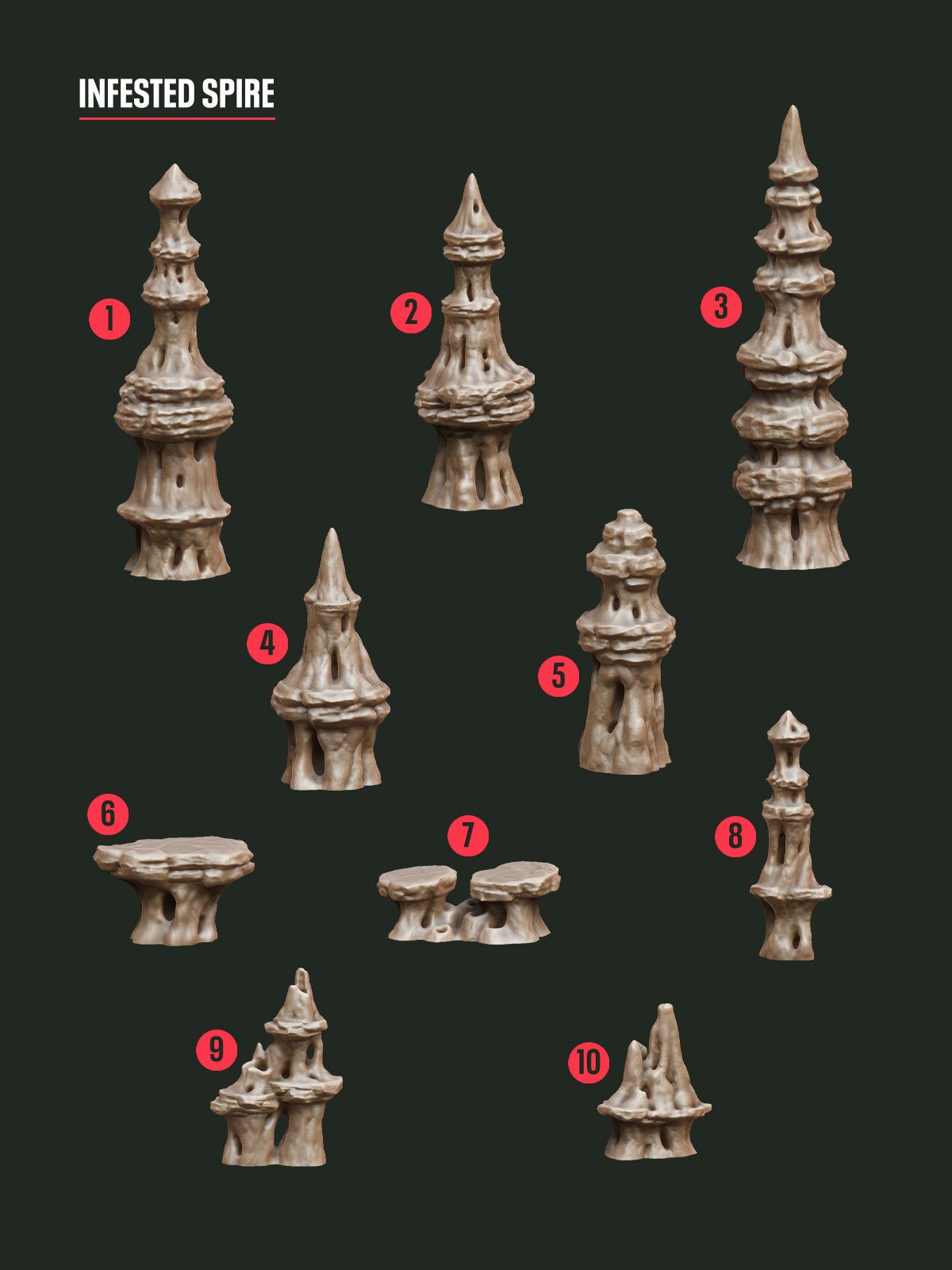 Digital Download - Alien Spires STL - Epic Basing