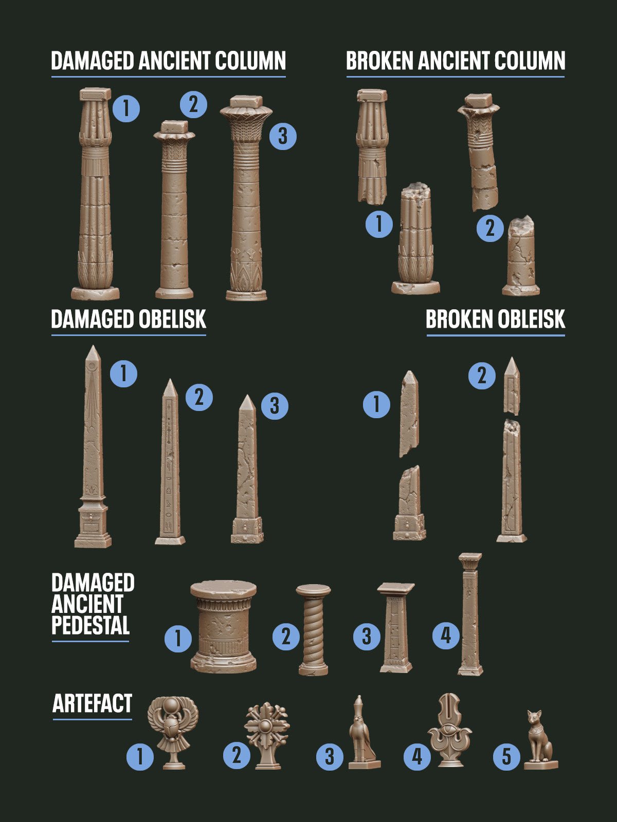 Digital Download - Ancient Egypt STL - Epic Basing