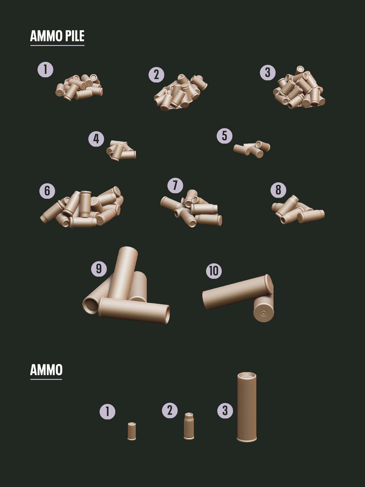 Digital Download - Battlefield Shells STL - Epic Basing
