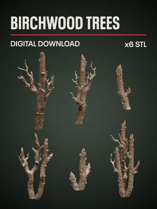 Digital Download - Birchwood Trees STL - Epic Basing