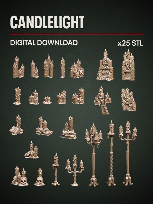 Digital Download - Candlelight STL - Epic Basing