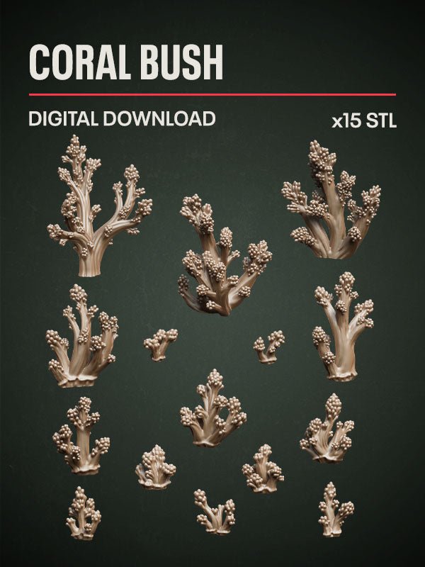 Digital Download - Coral Bush STL - Epic Basing
