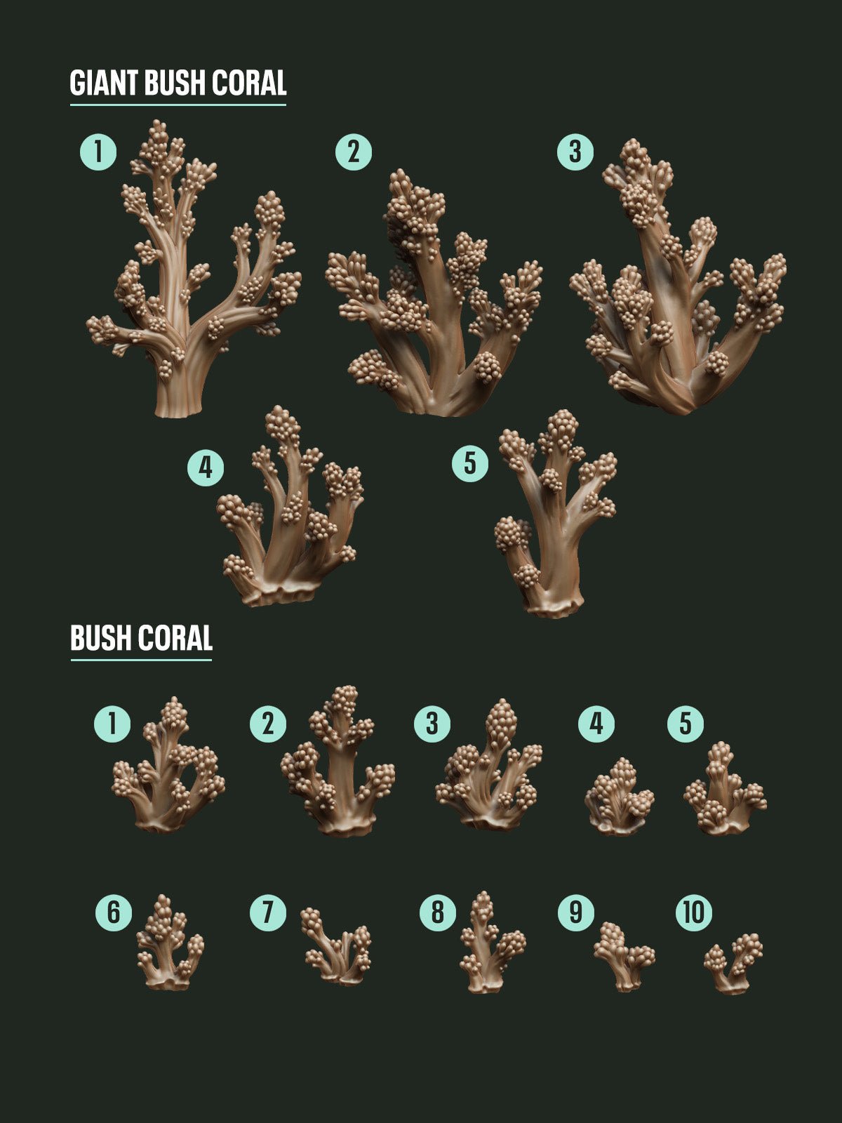 Digital Download - Coral Bush STL - Epic Basing