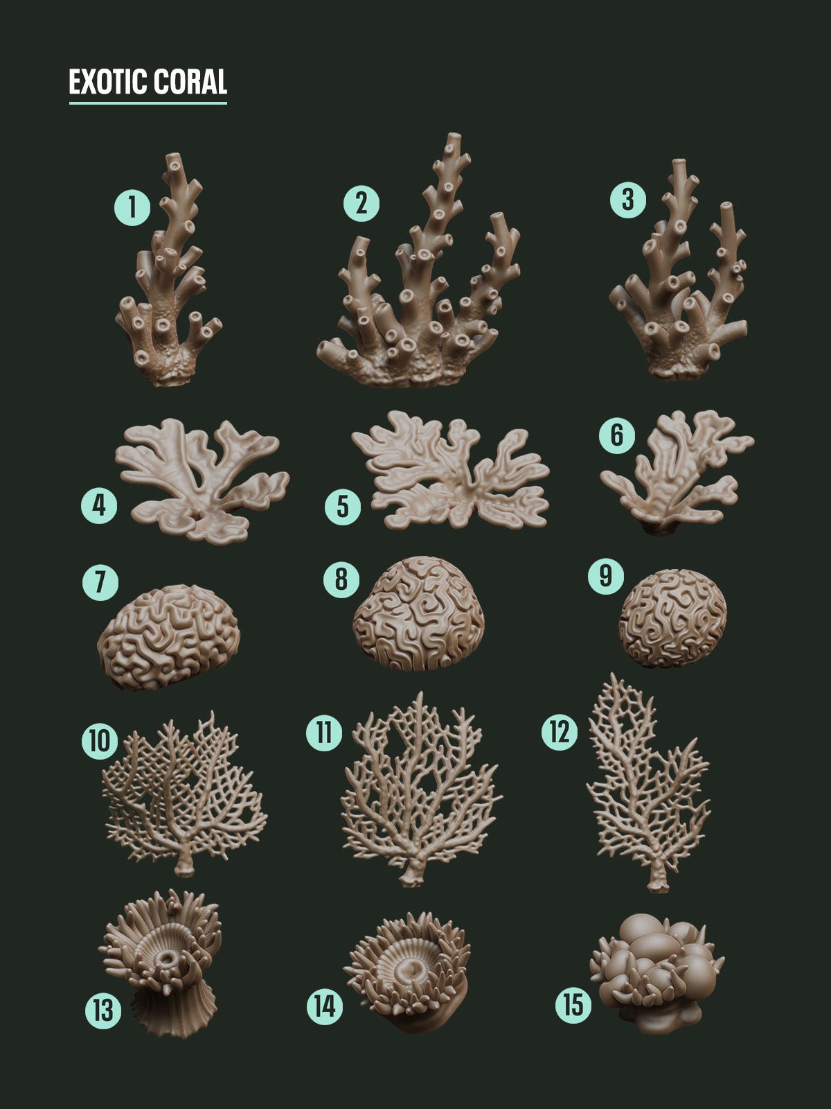 Digital Download - Coral Exotic STL - Epic Basing