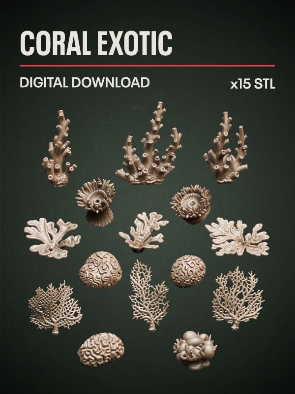 Digital Download - Coral Exotic STL - Epic Basing