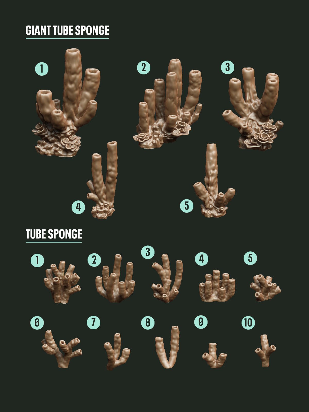 Digital Download - Coral Tube Sponge STL - Epic Basing