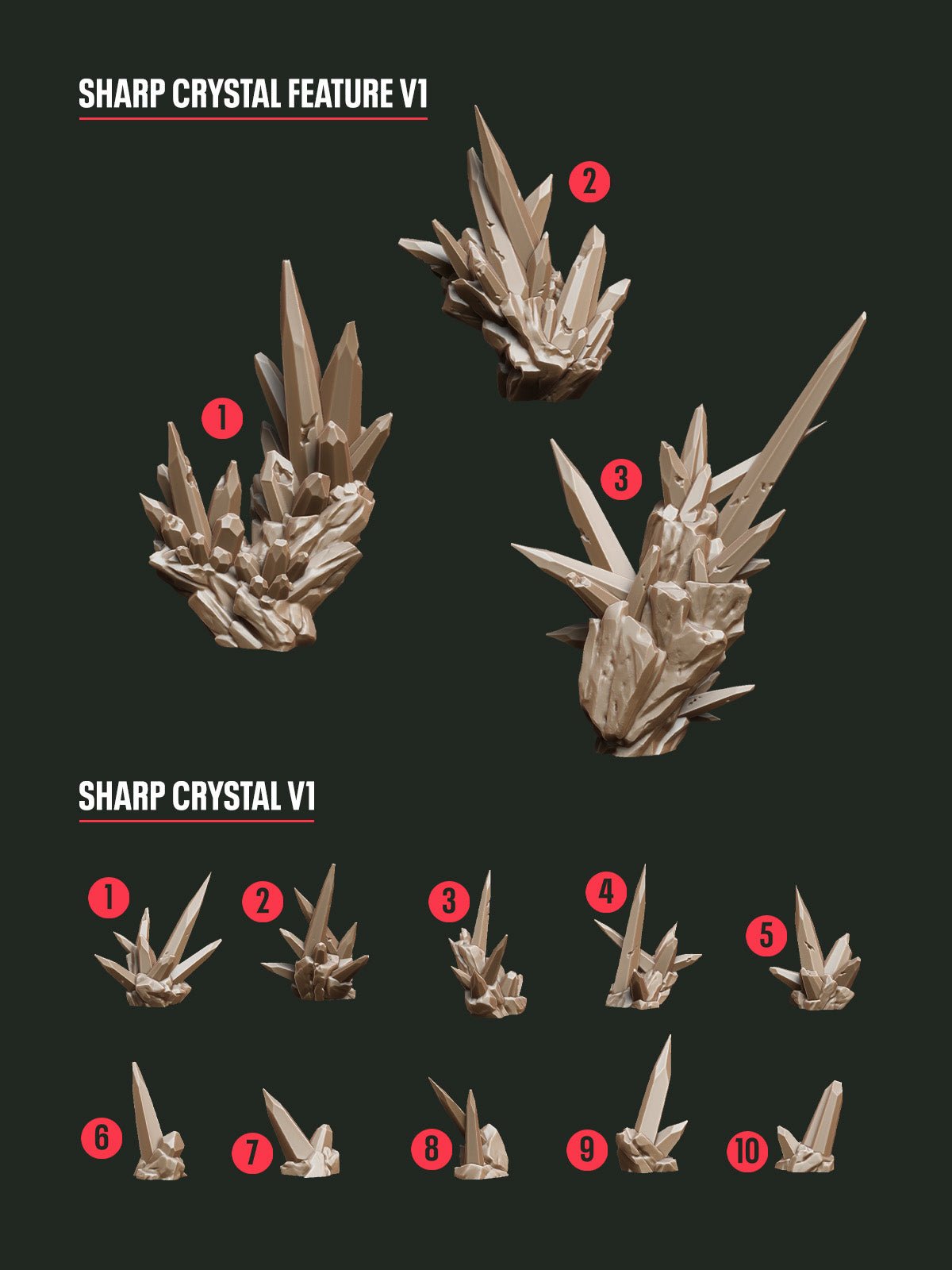 Digital Download - Crystal Sharp STL - Epic Basing