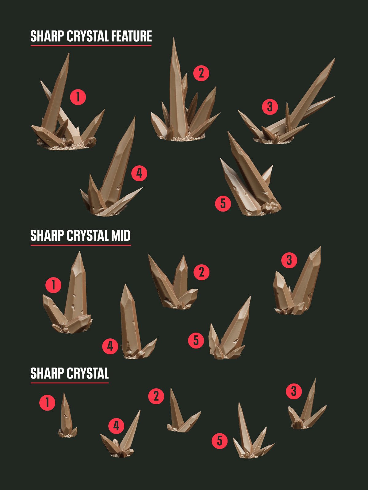 Digital Download - Crystal Sharp STL - Epic Basing