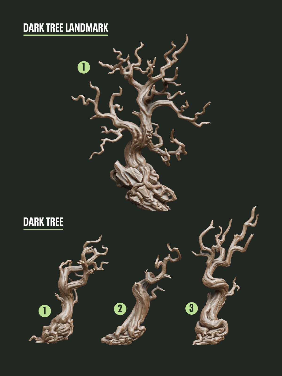 Digital Download - Darkwood Trees STL - Epic Basing