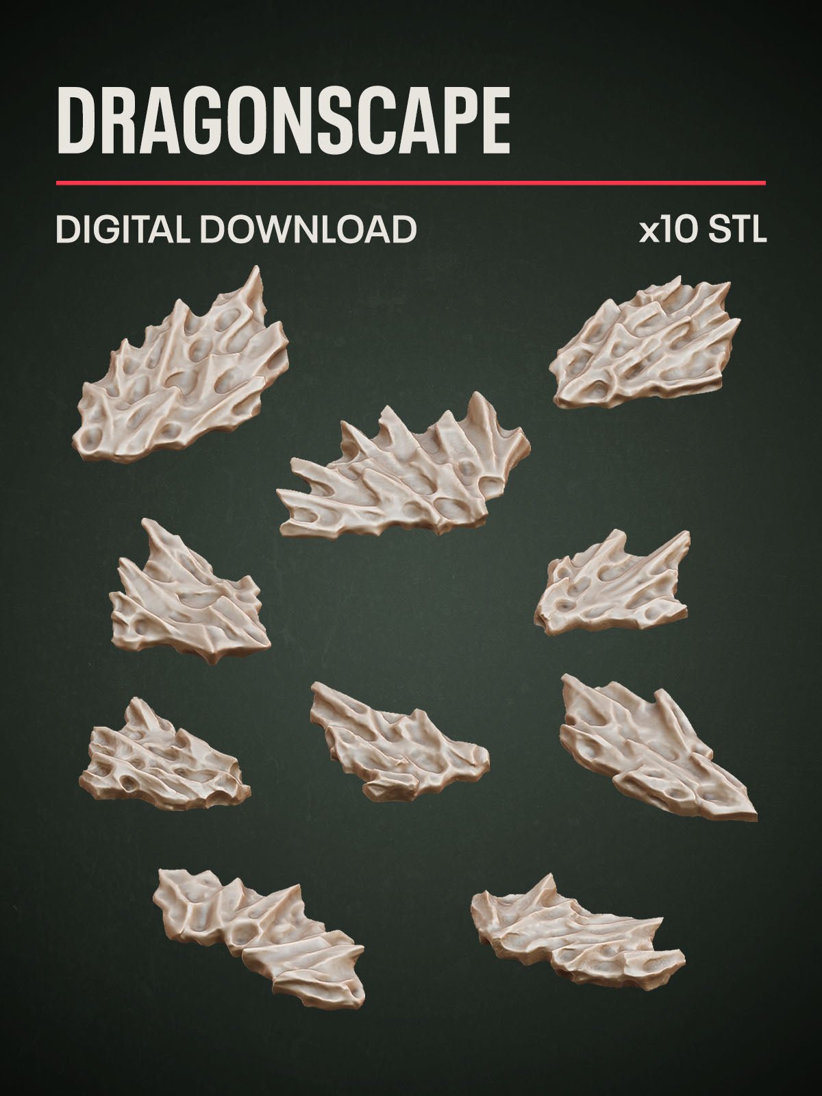 Digital Download - Dragonscape STL - Epic Basing