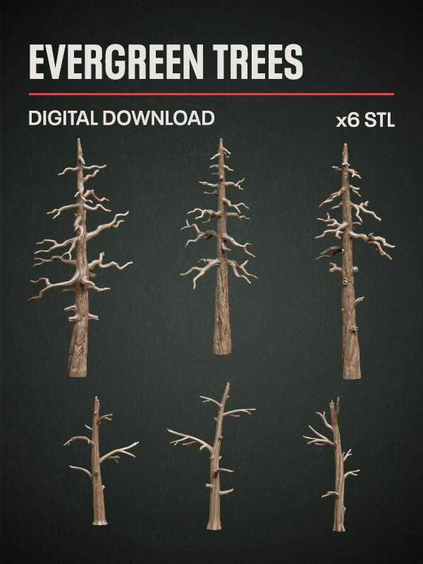 Digital Download - Evergreen Trees STL - Epic Basing