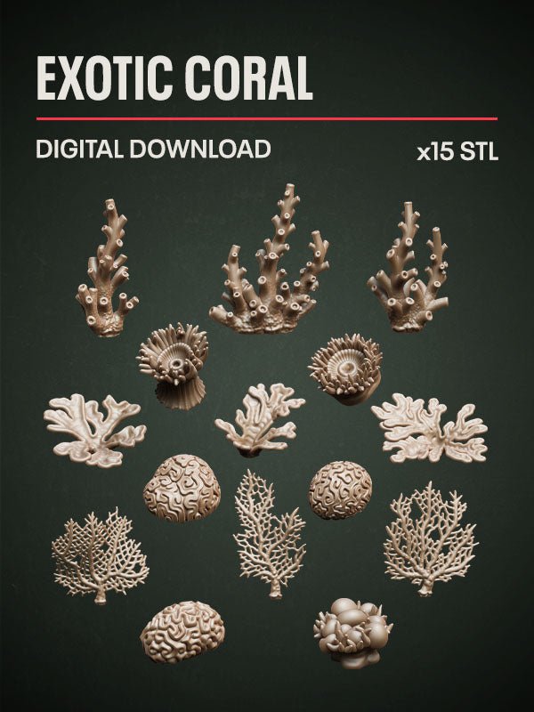 Digital Download - Exotic Coral STL - Epic Basing
