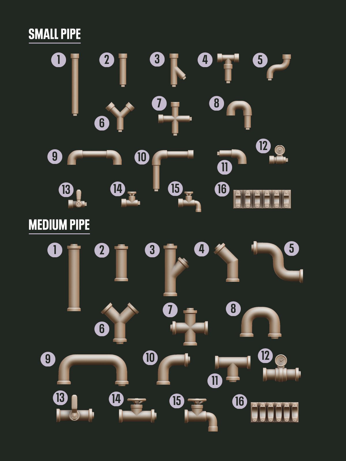 Digital Download - Factory Pipes STL - Epic Basing