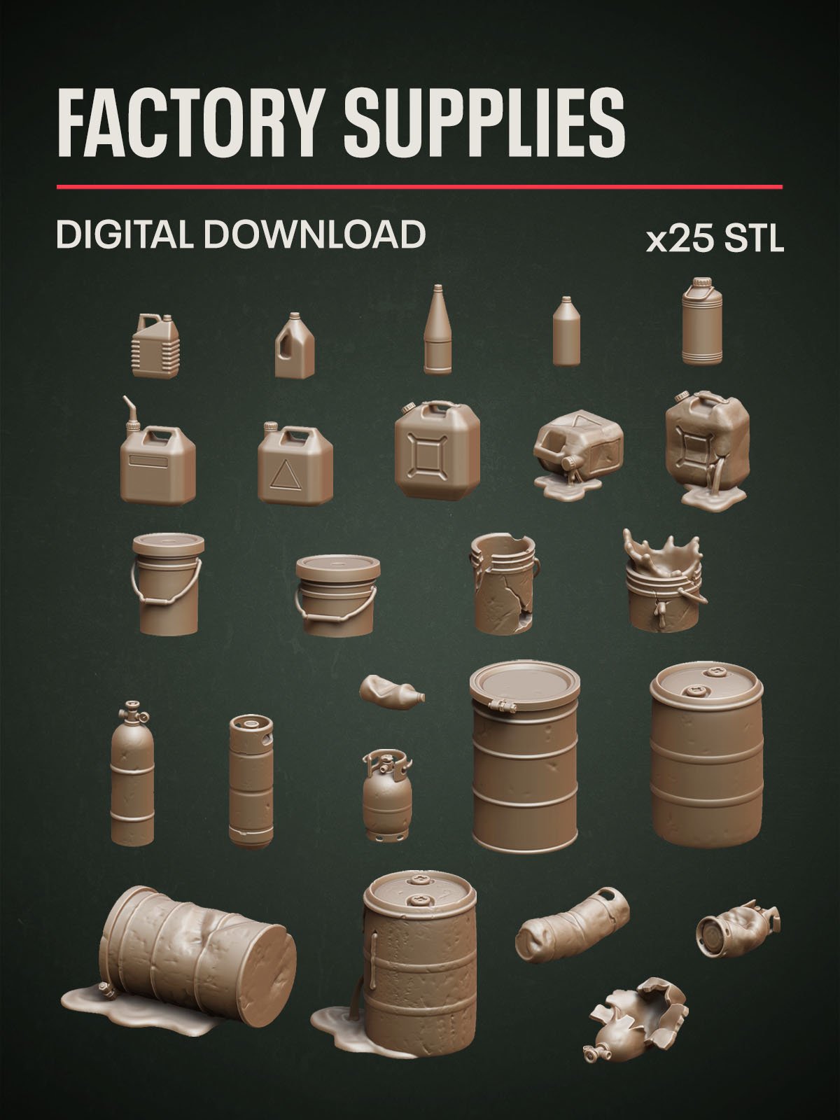 Digital Download - Factory Supplies STL - Epic Basing