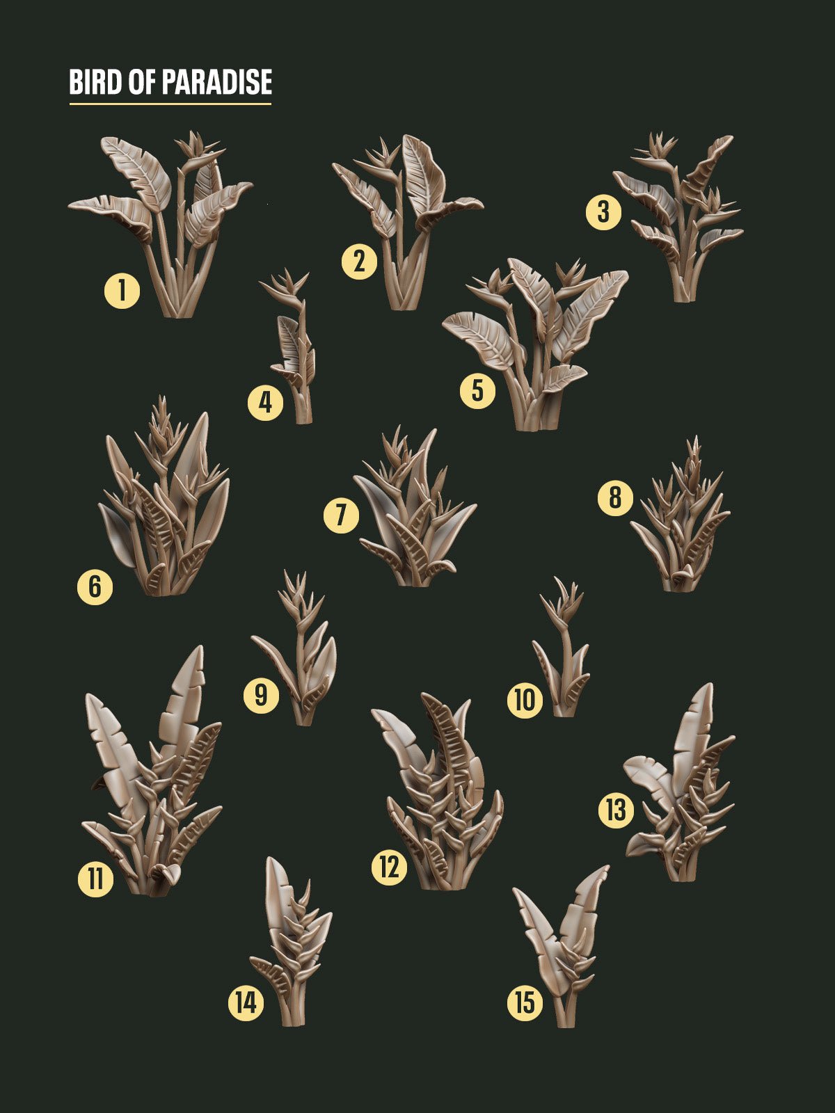 Digital Download - Flowers Exotic STL - Epic Basing