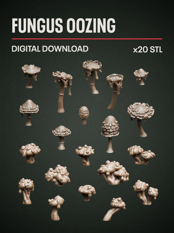 Digital Download - Fungus Oozing STL - Epic Basing