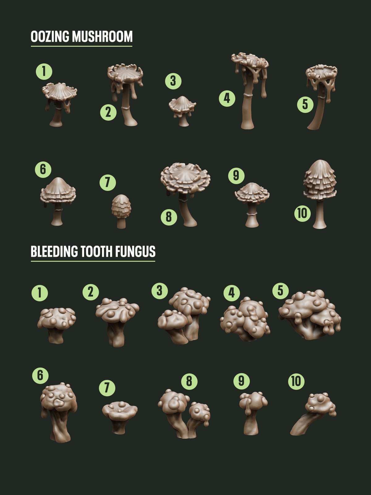Digital Download - Fungus Oozing STL - Epic Basing