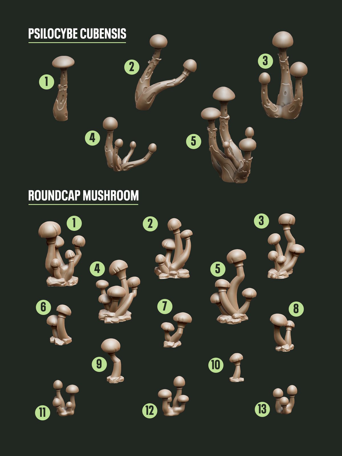 Digital Download - Fungus Roundcap STL - Epic Basing