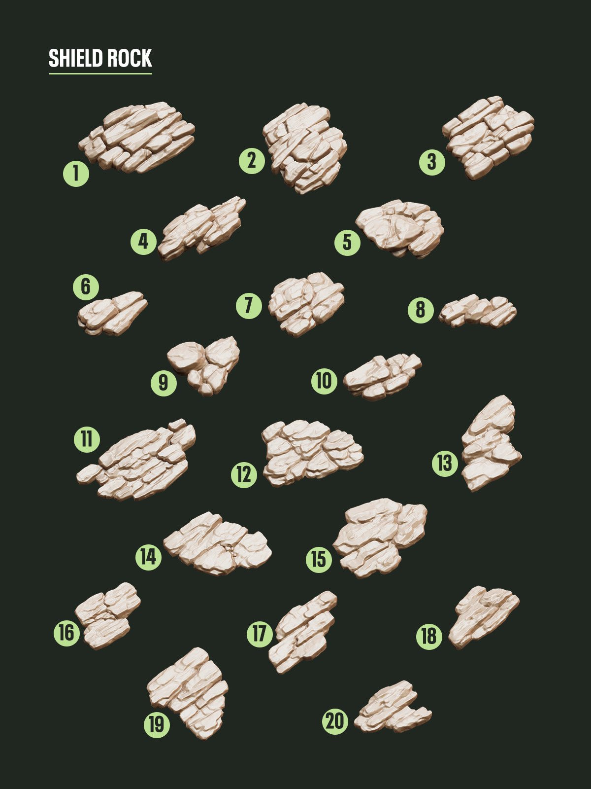 Digital Download - Granite Shield STL - Epic Basing