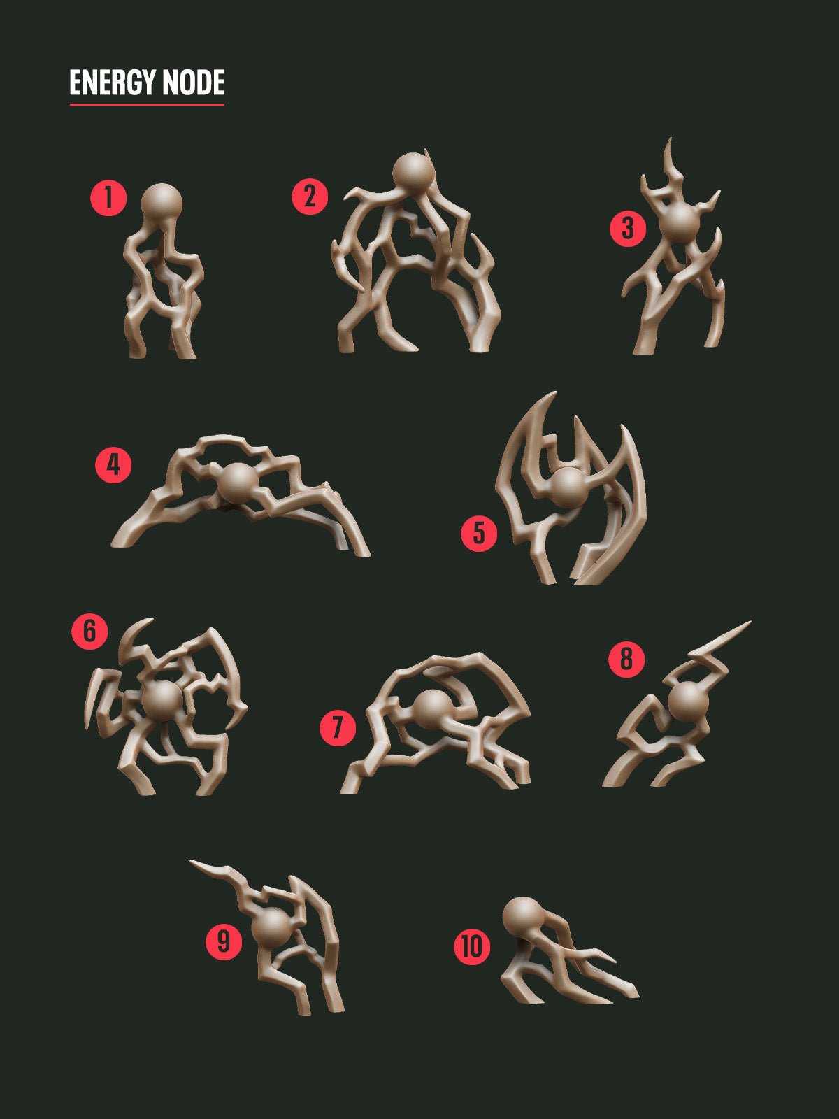 Digital Download - Lightning Nodes STL - Epic Basing