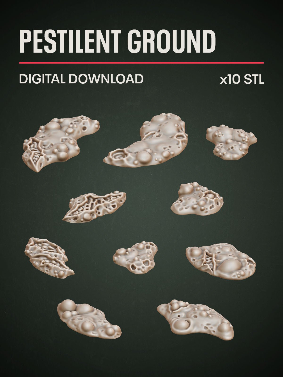 Digital Download - Pestilent Ground STL - Epic Basing