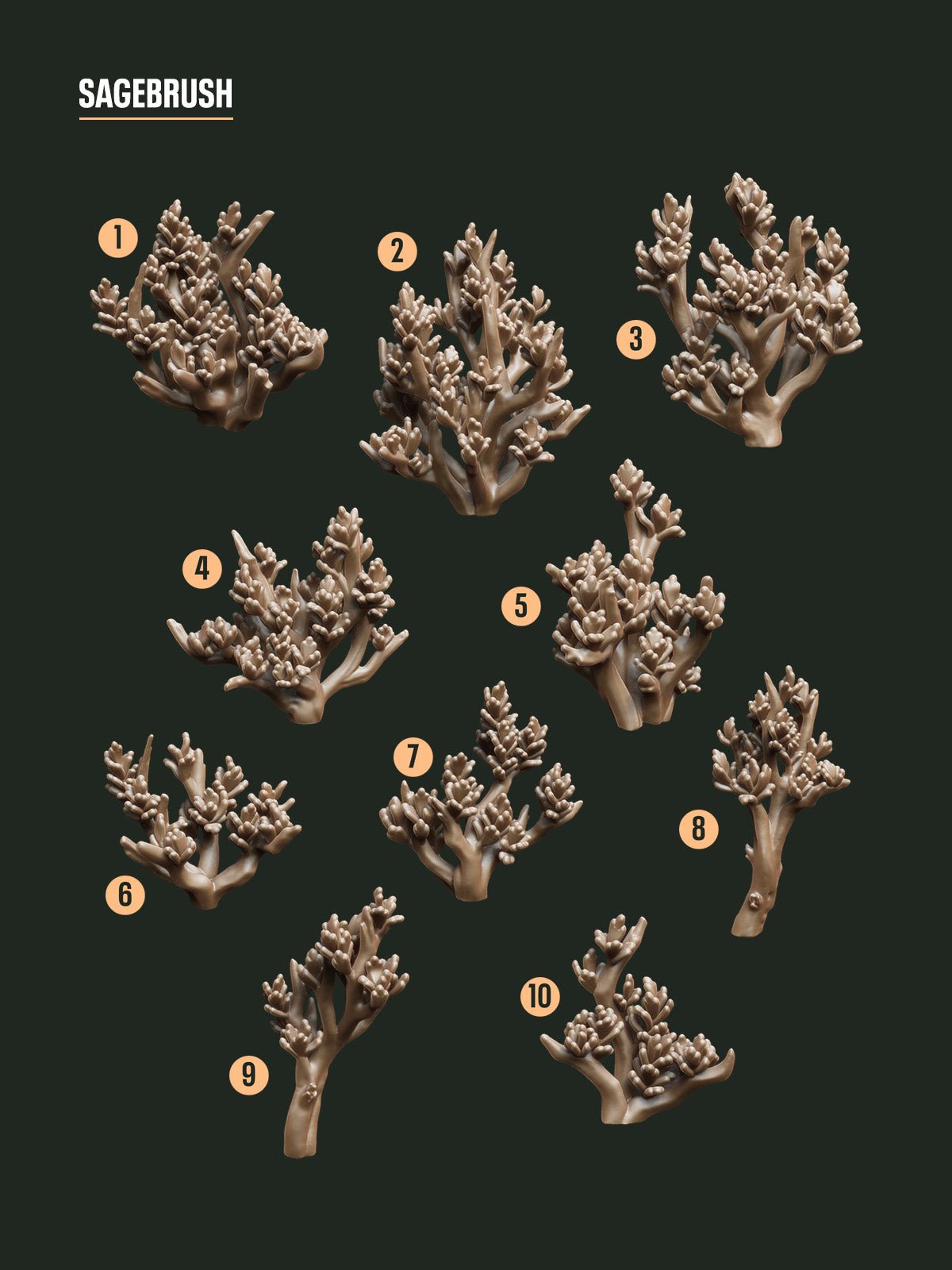 Digital Download - Sagebrush STL - Epic Basing