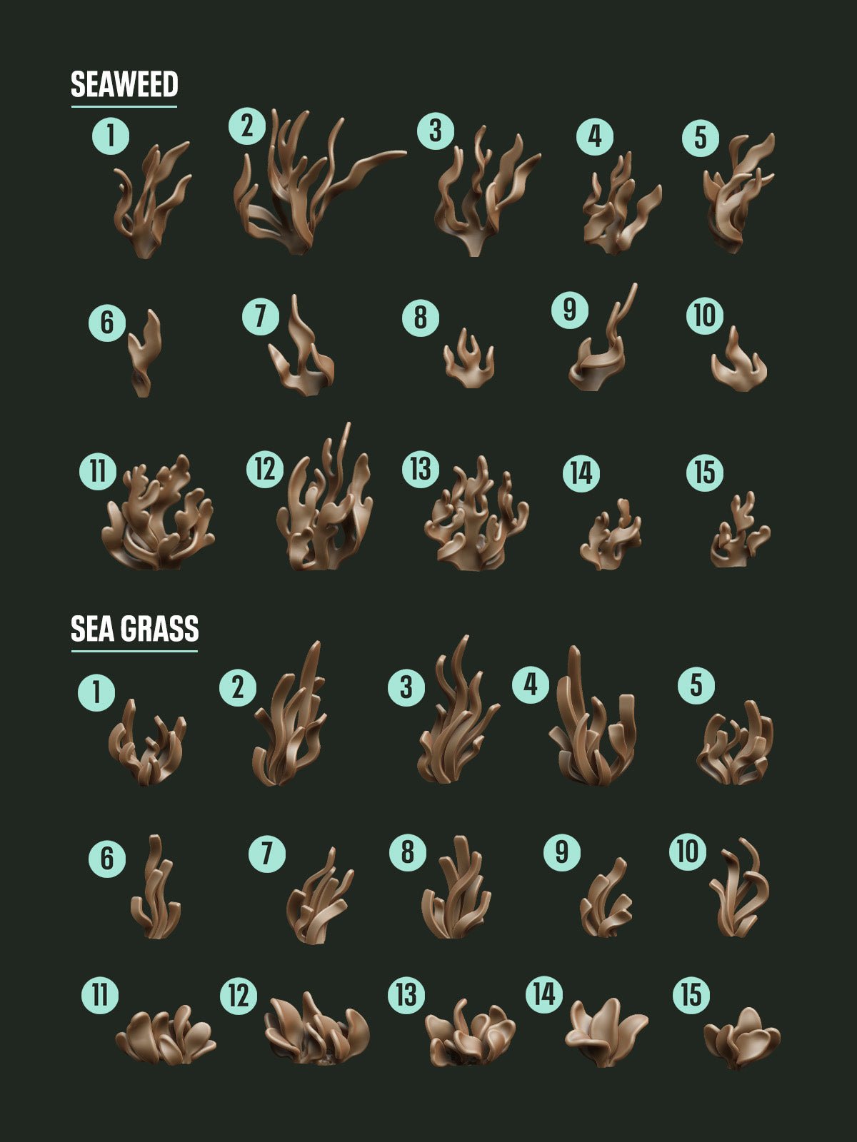 Digital Download - Seaweeds STL - Epic Basing
